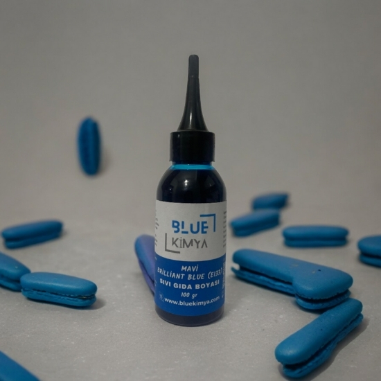 Sıvı Brilliant Blue (E133) -  Su bazlı Likit Gıda Boyası Mavi