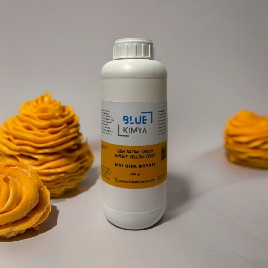 Sıvı Sunset Yellow (E110) - Su bazlı Likit Gıda Boyası Gün Batımı Sarısı 
